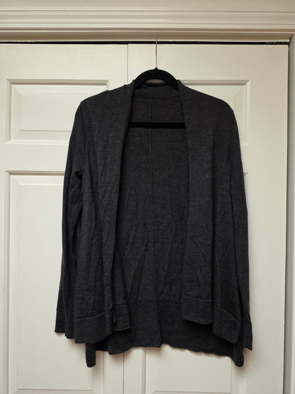 Eileen Fisher Merino Wool Open Front Cardigan Grey XS/Small